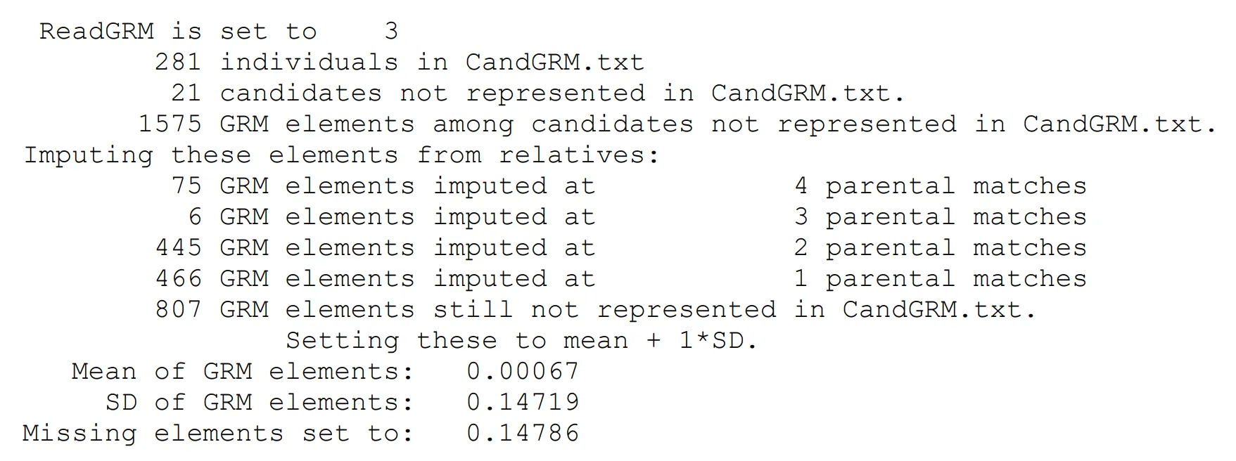 GRM Imputed Console