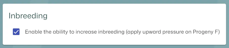Increase Inbreeding Setting