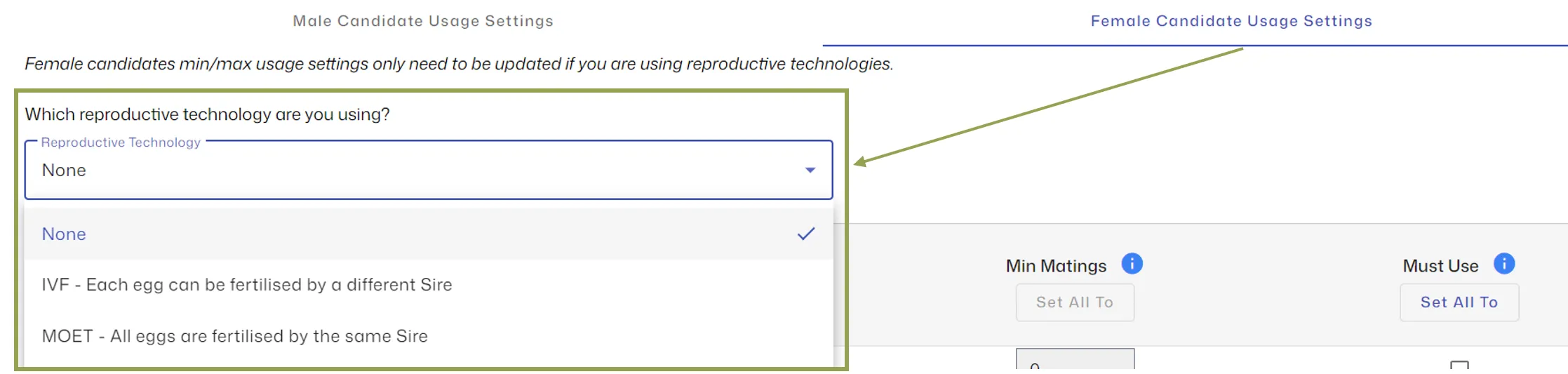 Reproductive Technology Selection